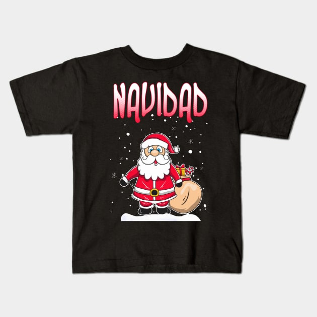 Feliz Navidad Matching Couple Sweaters Kids T-Shirt by KsuAnn